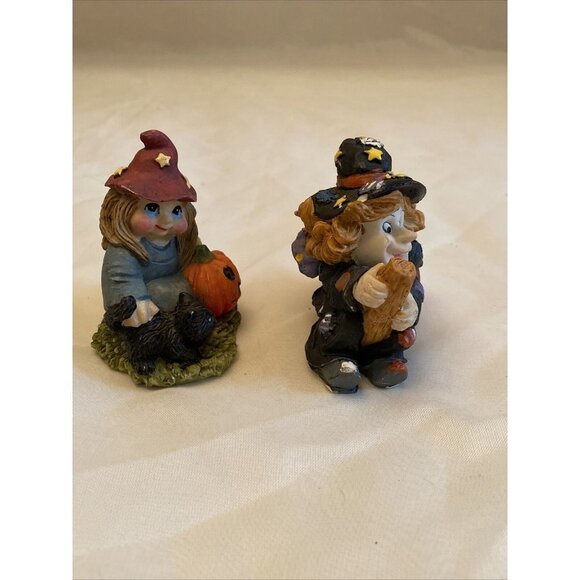Vintage Y2K Halloween Witch Figurines Pumpkins Whimsical Cottagecore Spooky Cute - Picture 5 of 7